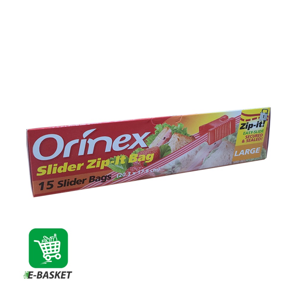 Orinex Slider Zip-It-Bag(15slider bags,20.3 x 17.8cm) X 12